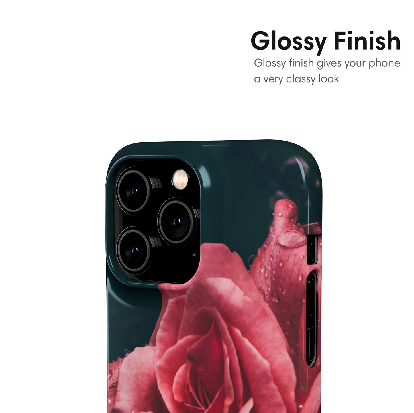 Dark Rose Snap Case - Classy Cases - Phone Case - iPhone 17 - Glossy -