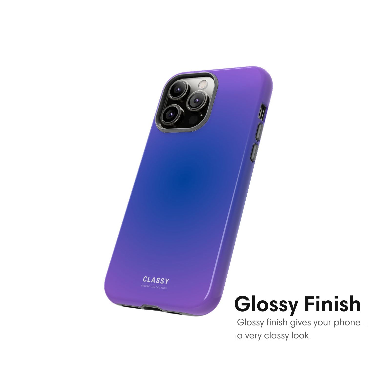 Purple and Blue Ombre Tough Case glossy