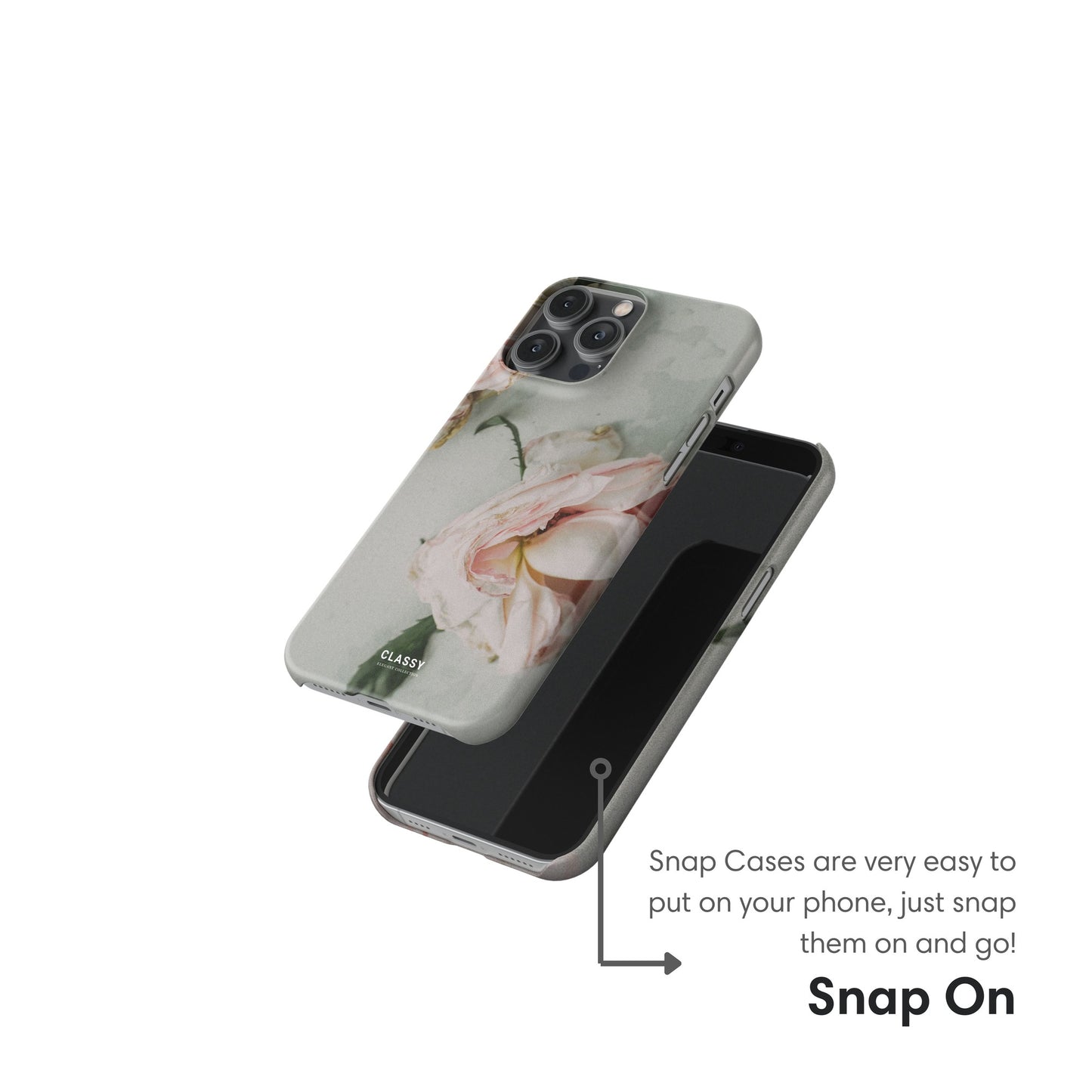 Dropped Rose Snap Case snap on
