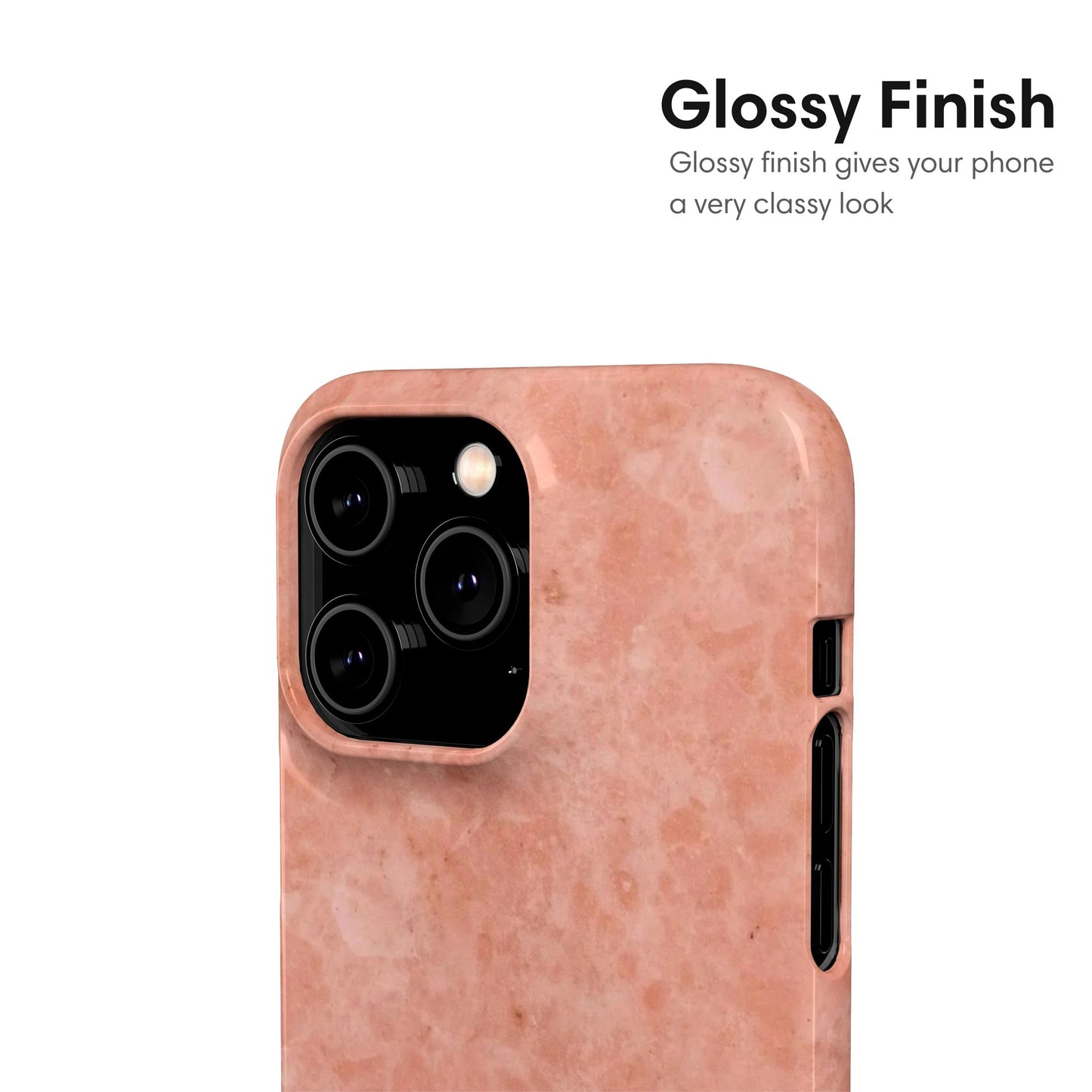 Dusty Rose Marble Snap Case glossy
