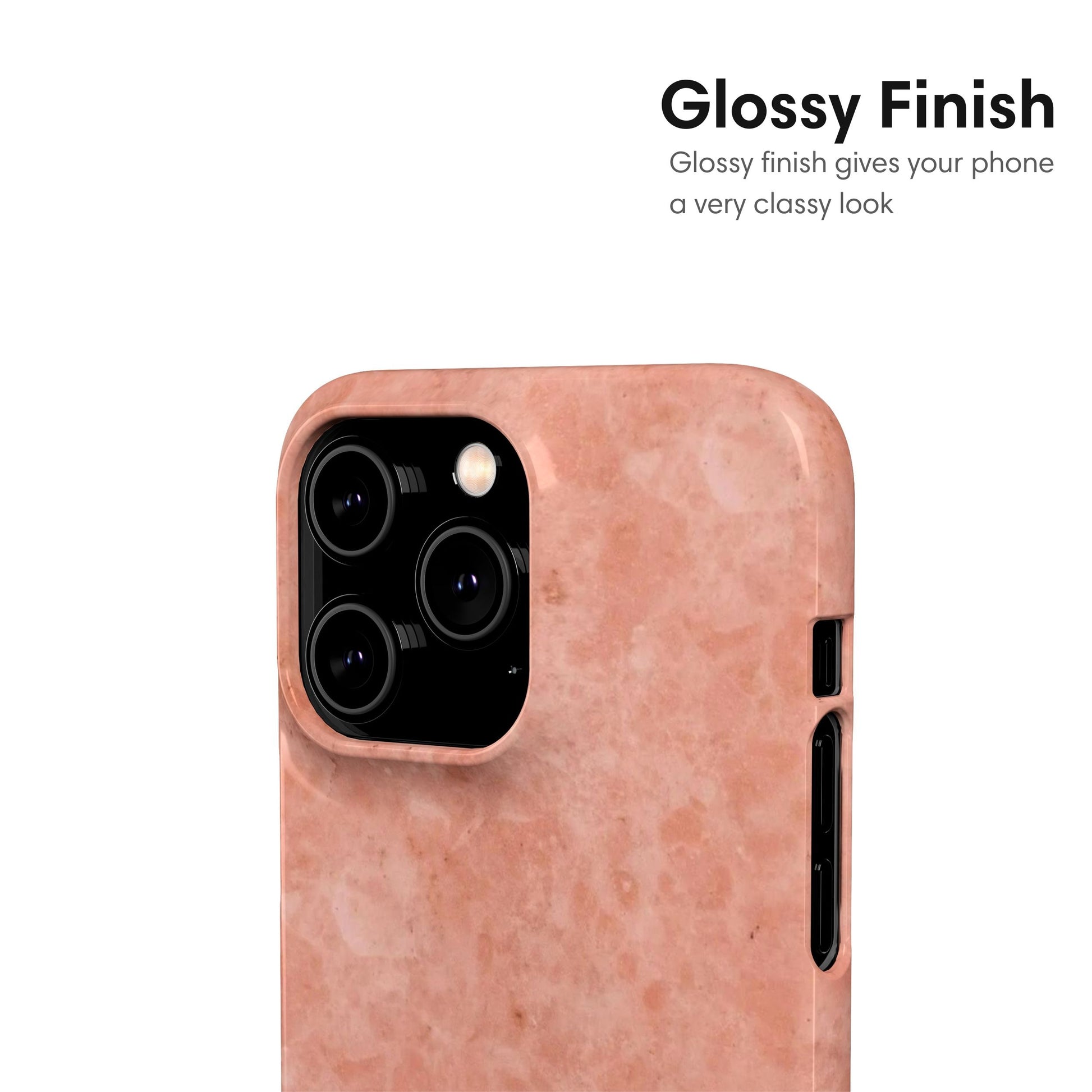 Dusty Rose Marble Snap Case glossy