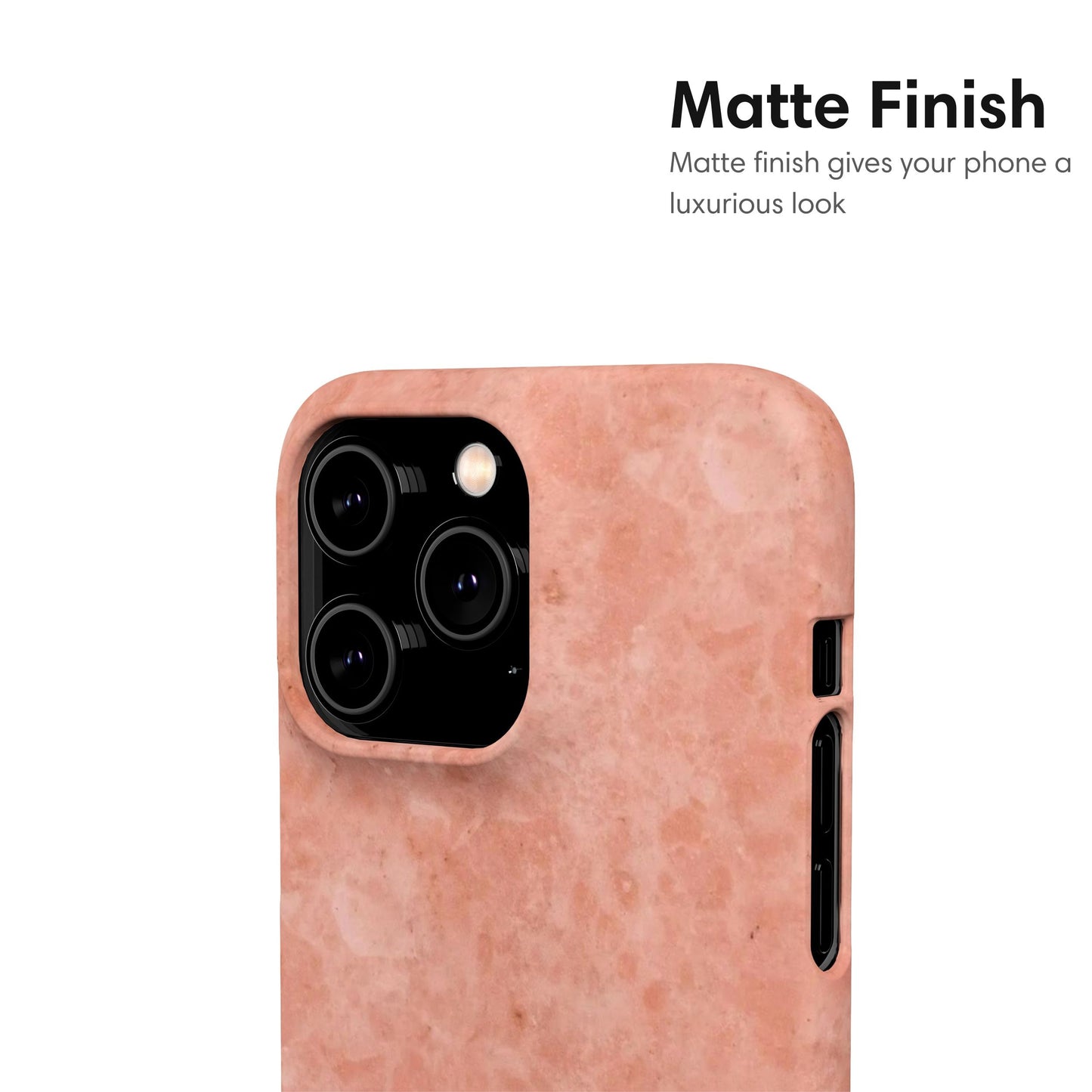 Dusty Rose Marble Snap Case matte
