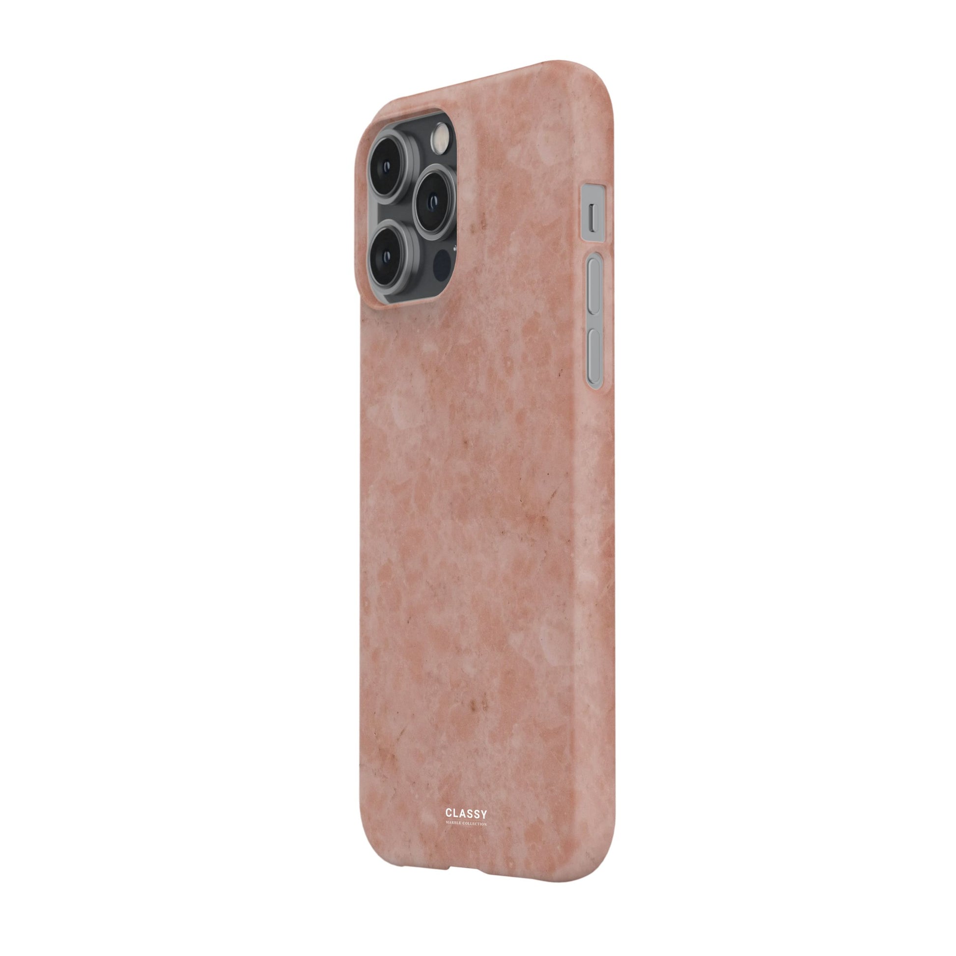 Dusty Rose Marble Snap Case side