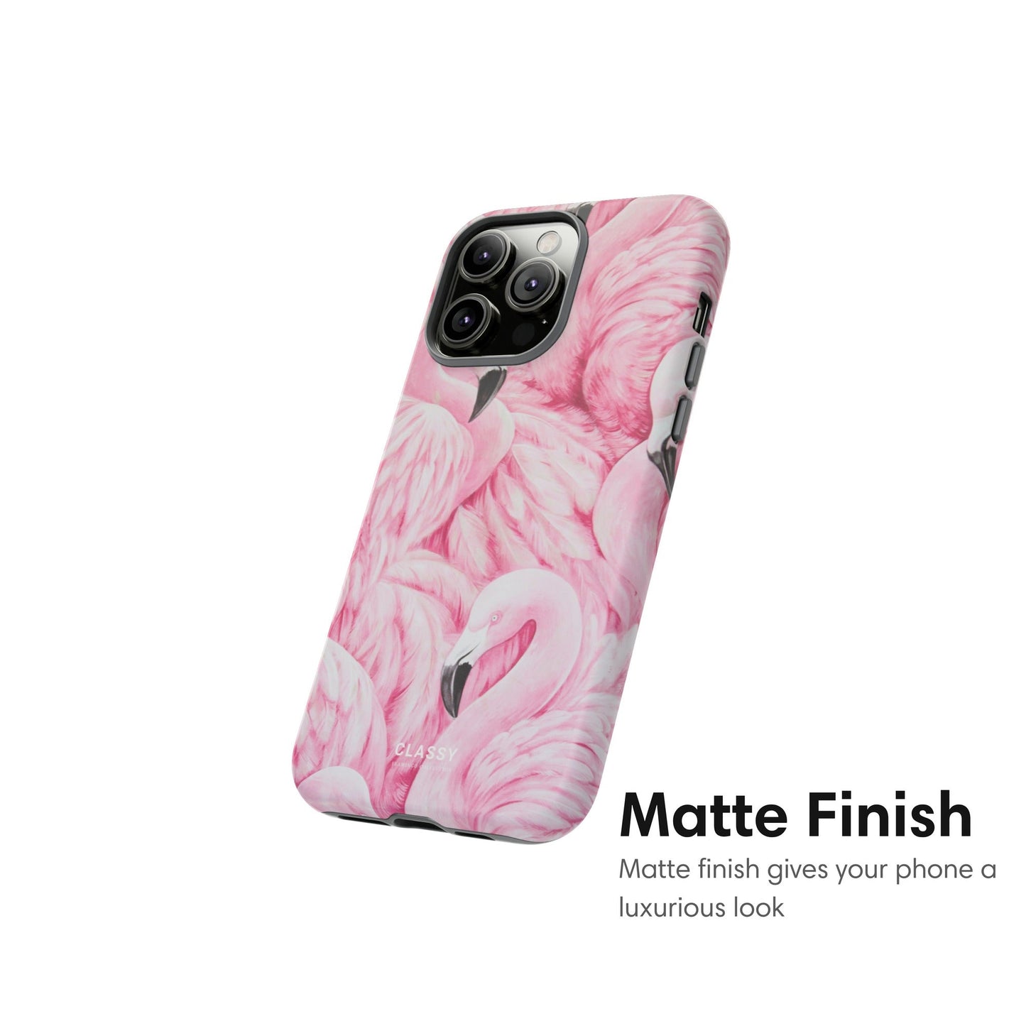 Full Out Flamingo Tough Case - Classy Cases - Phone Case - iPhone 17 - Glossy -
