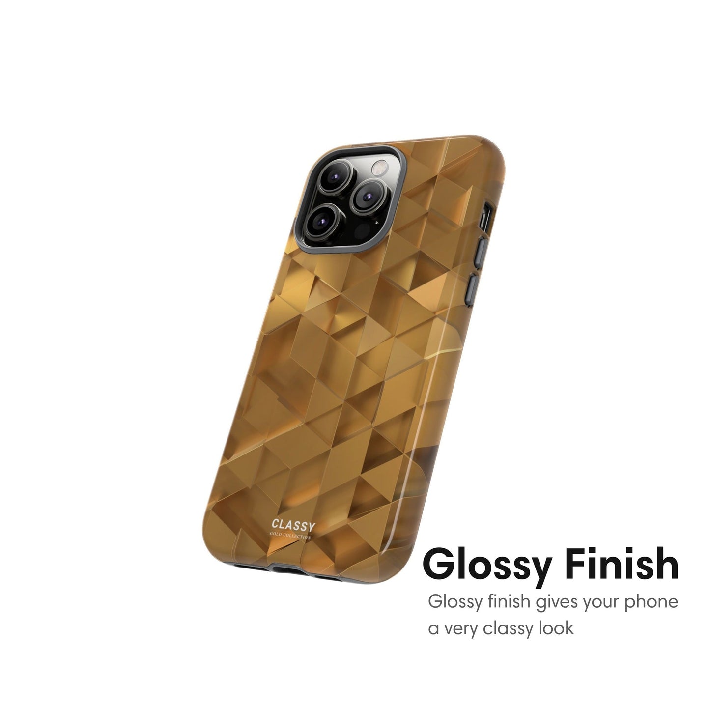 Gold Pattern Tough Case - Classy Cases - Phone Case - iPhone 17 - Glossy -