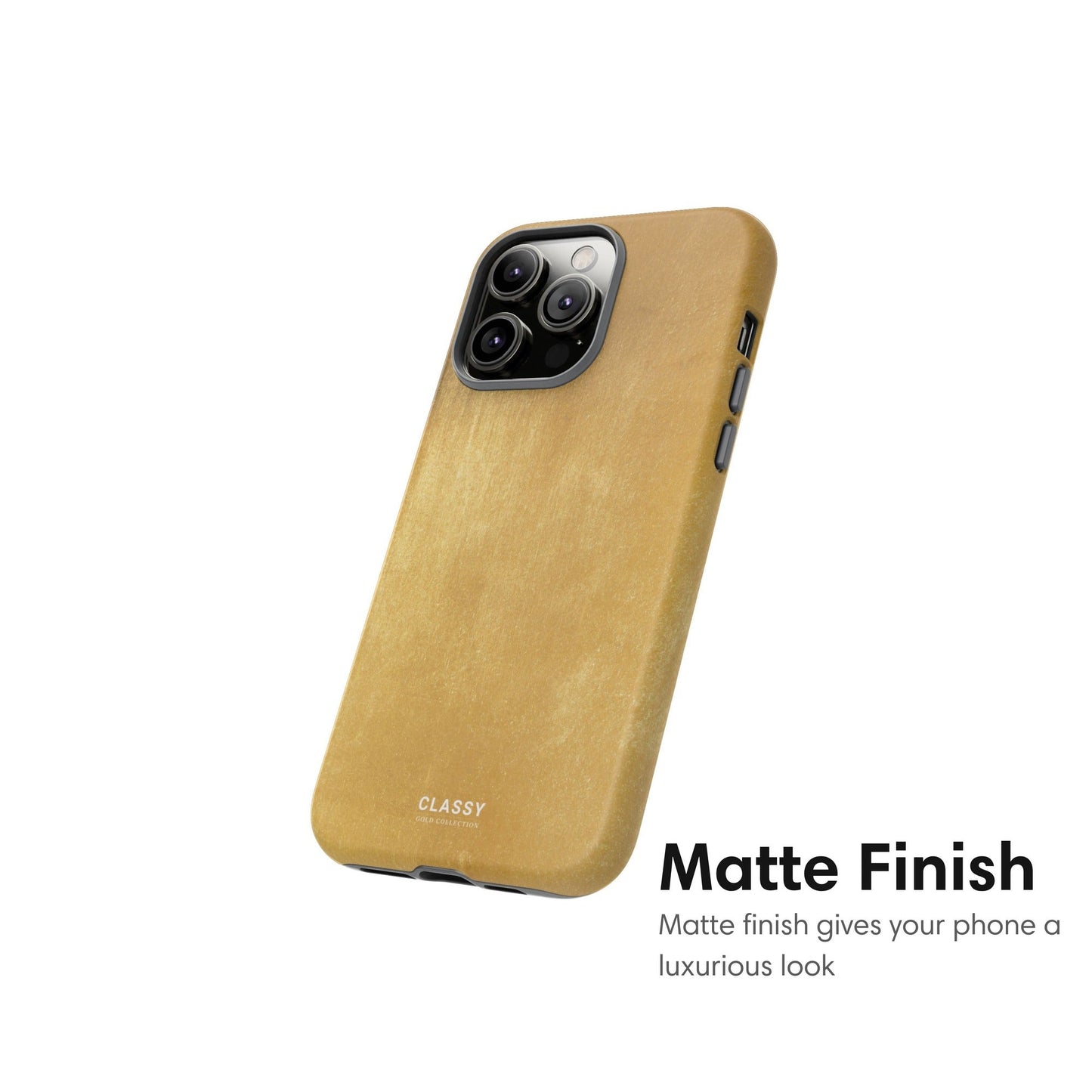 Gold Slight Pattern Tough Case - Classy Cases - Phone Case - iPhone 17 - Glossy -