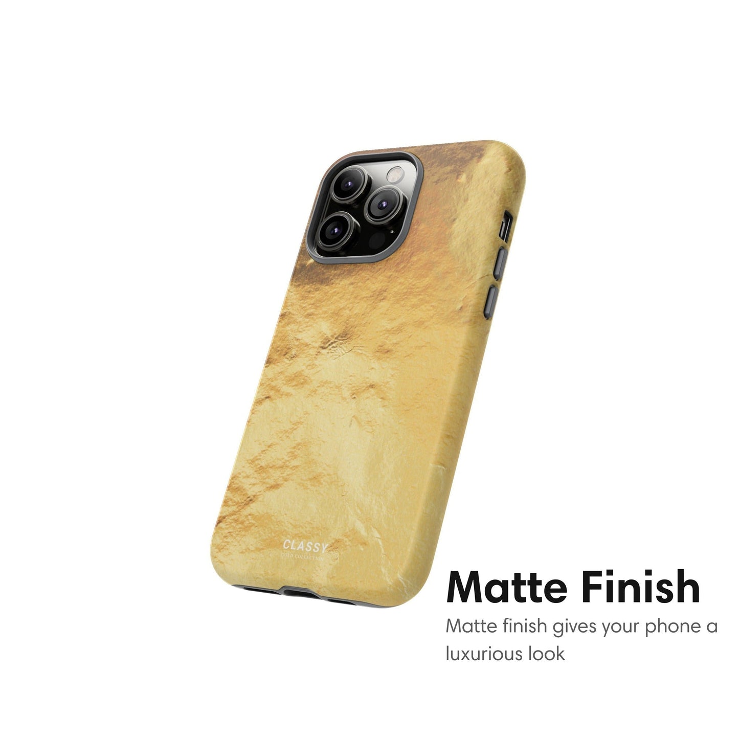 Gold Texture Pattern Tough Case - Classy Cases - Phone Case - iPhone 17 - Glossy -