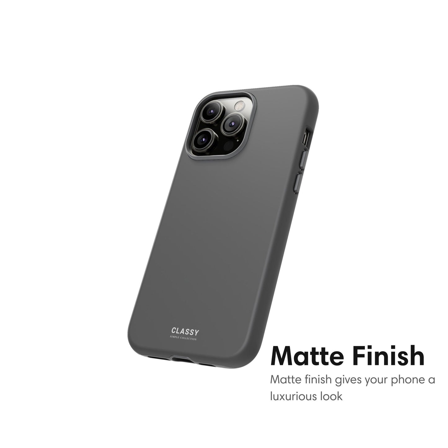Gray Tough Case - Classy Cases - Phone Case - iPhone 17 - Glossy -