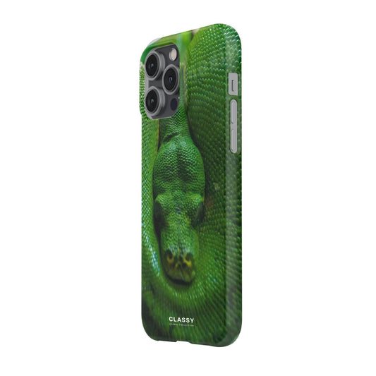 Green Snake Snap Case - Classy Cases - Phone Case - iPhone 17 - Glossy -