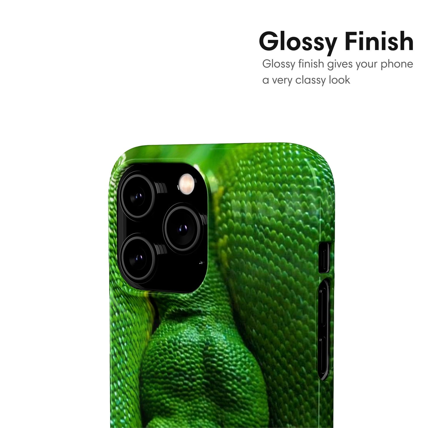 Green Snake Snap Case glossy