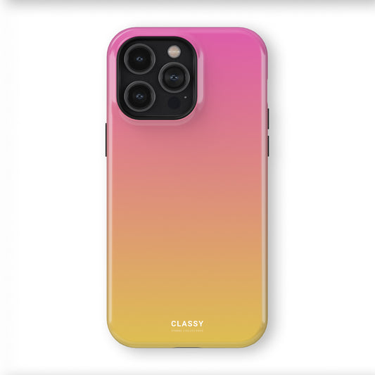 Pink and Yellow Ombre Tough Case front