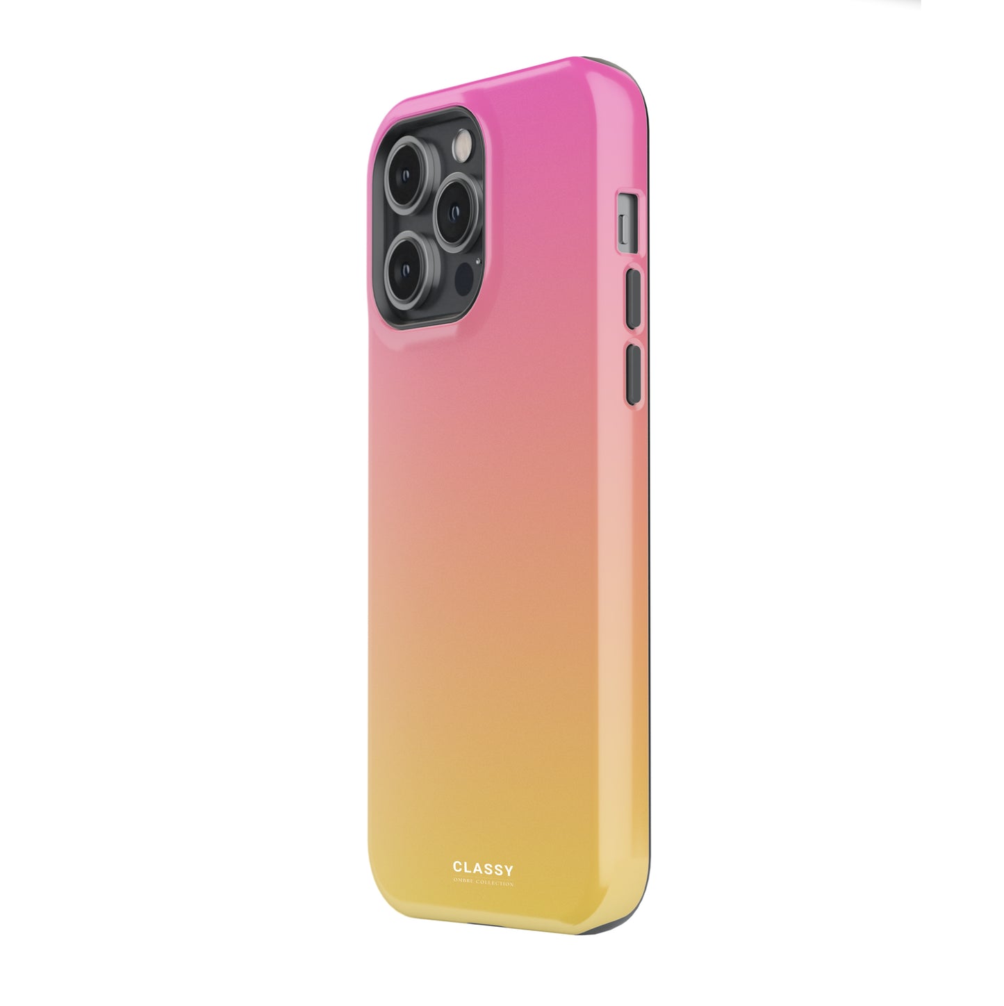 Pink and Yellow Ombre Tough Case side
