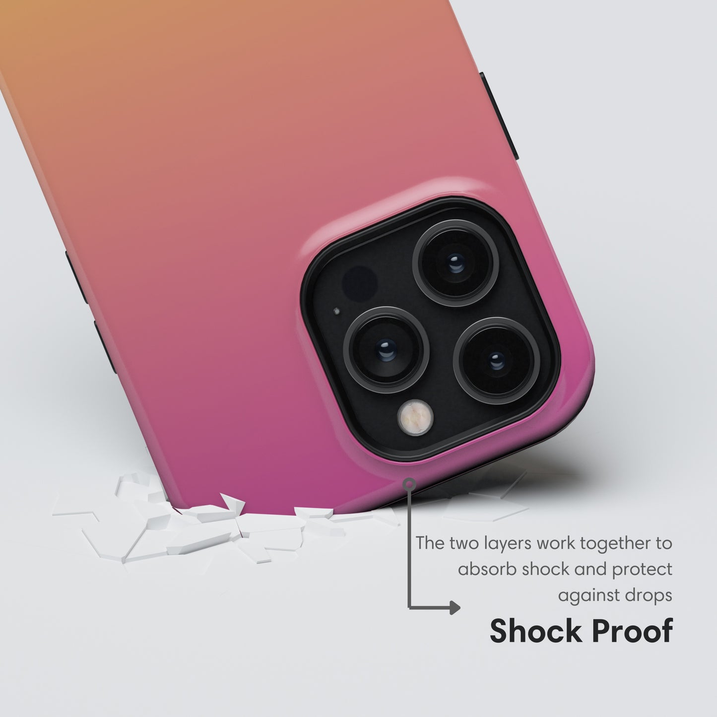 Pink and Yellow Ombre Tough Case shockproof