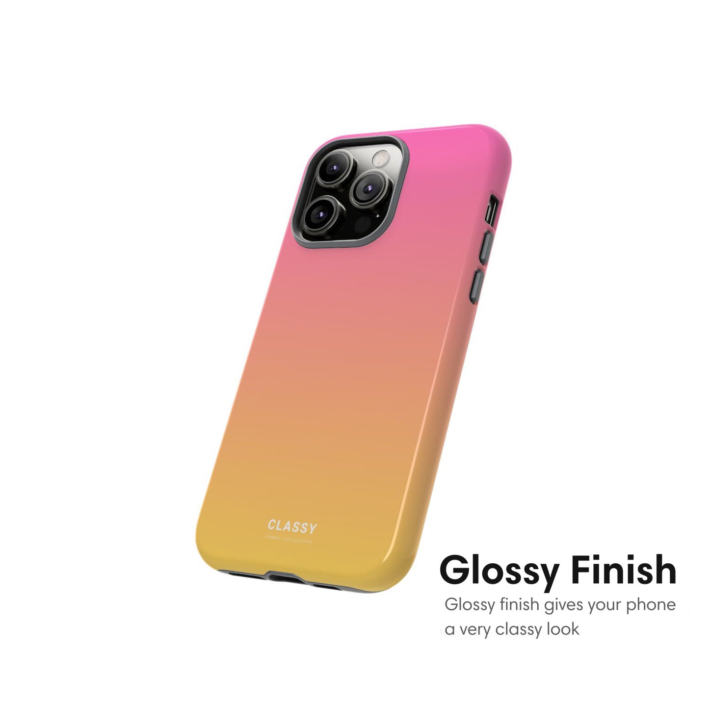 Pink and Yellow Ombre Tough Case glossy
