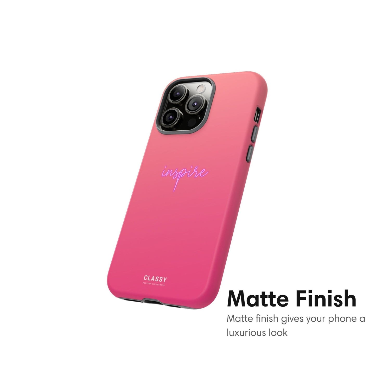 Inspire | Pink Tough Case - Classy Cases - Phone Case - iPhone 17 - Glossy -