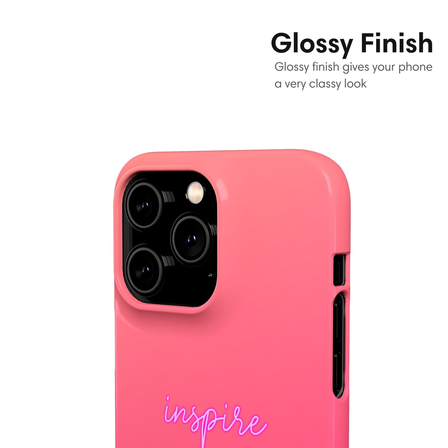 Inspire | Pink Snap Case glossy