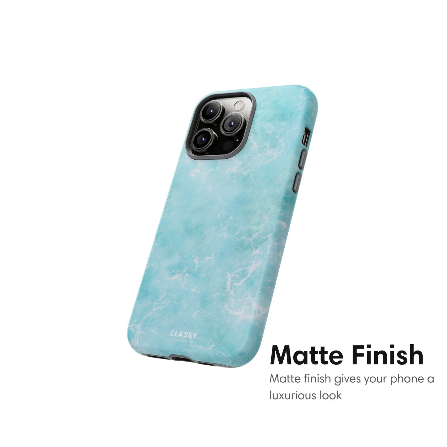 Light Blue Ocean Tough Case - Classy Cases - Phone Case - iPhone 17 - Glossy -