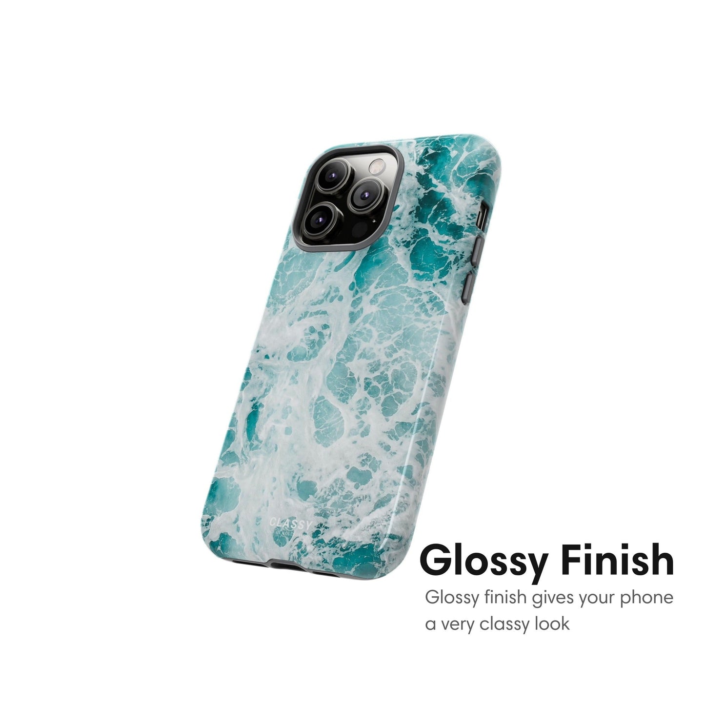 Light Blue Ocean Tough Case - Classy Cases - Phone Case - iPhone 17 - Glossy -