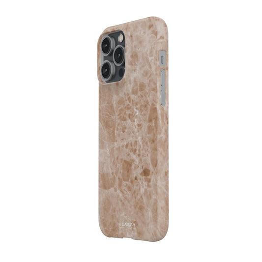 Light Brown Marble Snap Case - Classy Cases - Phone Case - iPhone 17 - Glossy -