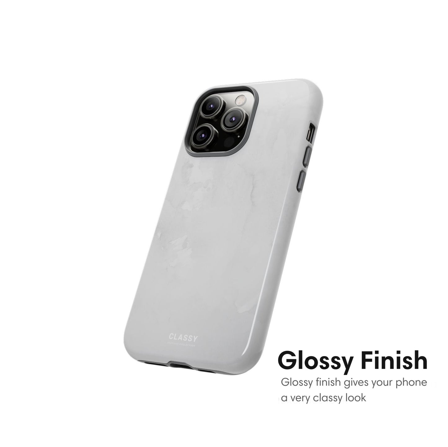 Light Gray Elegant Tough Case glossy