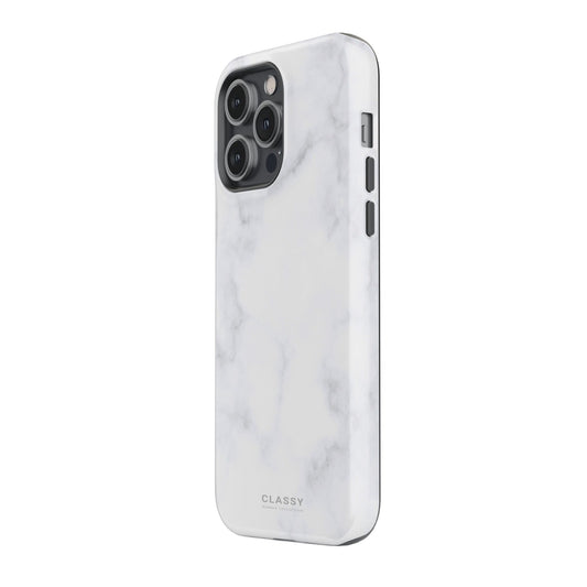 Light White Marble Tough Case - Classy Cases - Phone Case - iPhone 17 - Glossy -