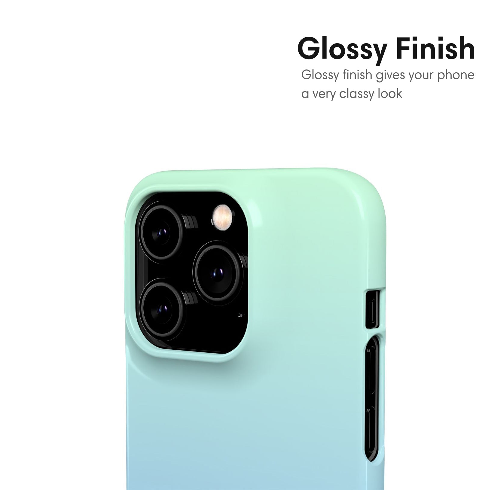 Light Blue Ombre Snap Case glossy