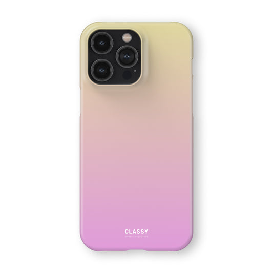 Pink and Yellow Ombre Snap Case front