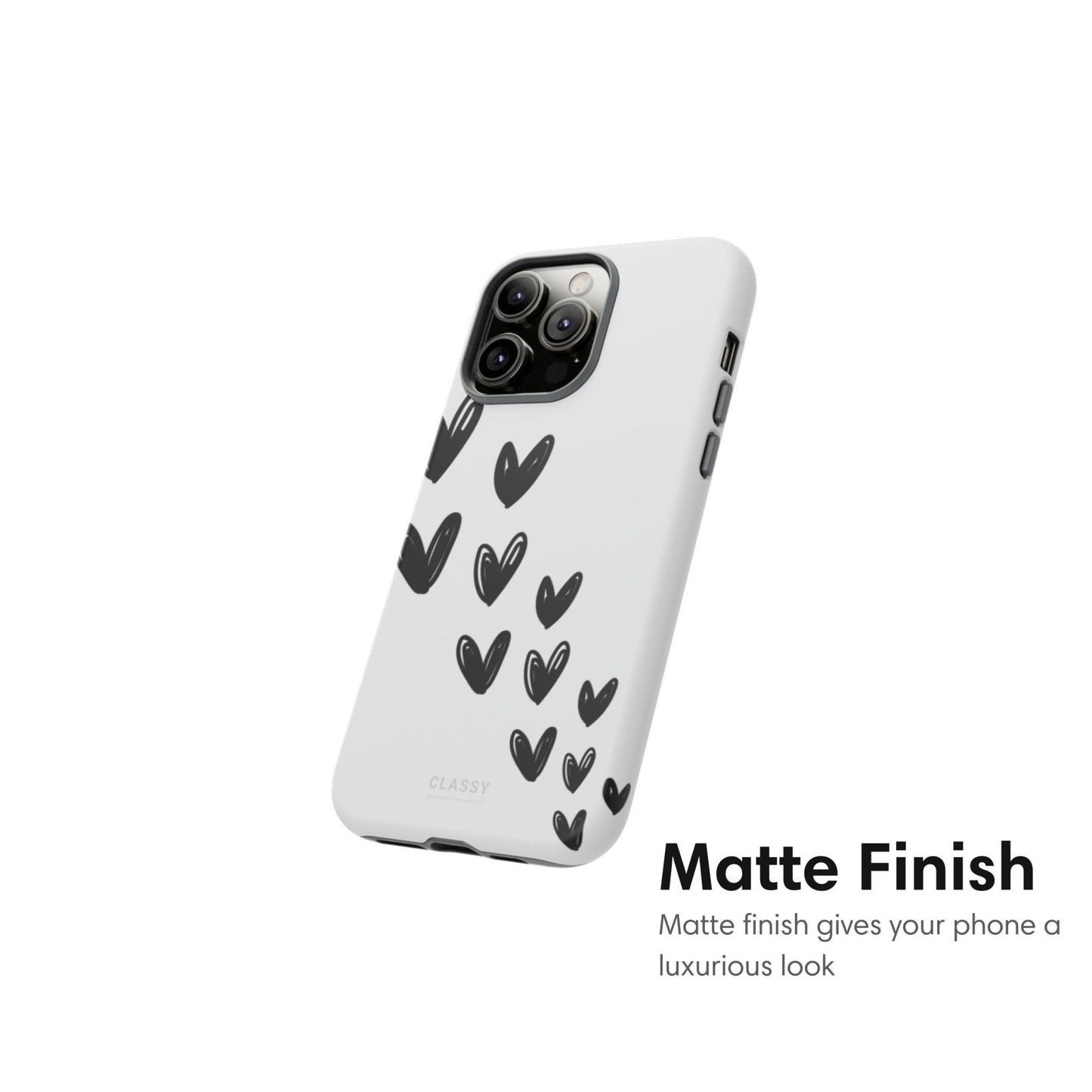 Little Hearts Couple Tough Case - White - Classy Cases - Phone Case - iPhone 17 - Glossy -