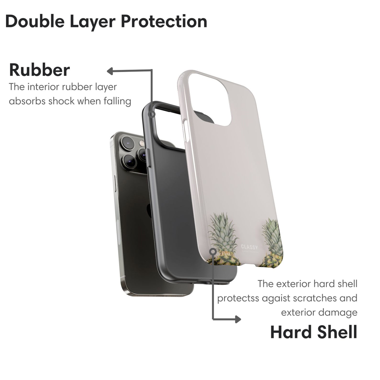 Little Pineapples Elegant Tough Case layers