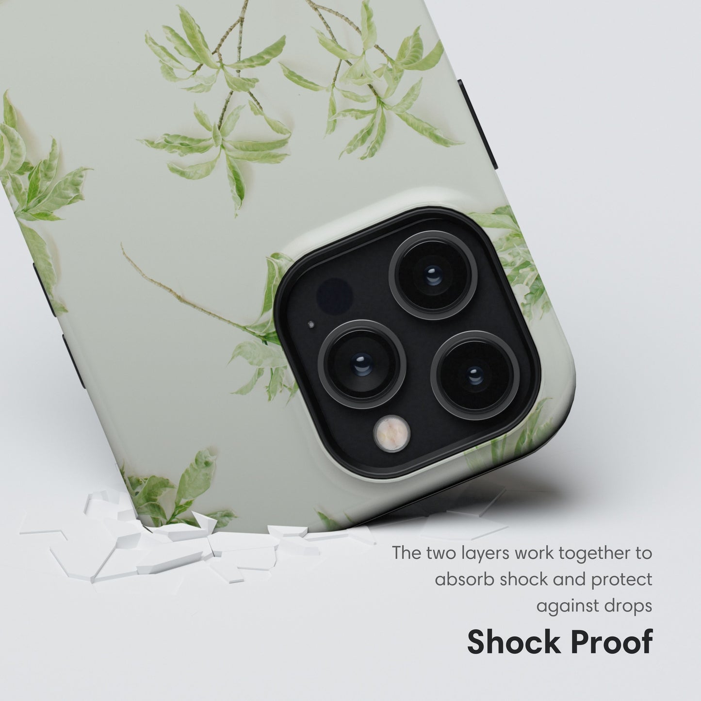 Little Leaves White Tough Case shockproof