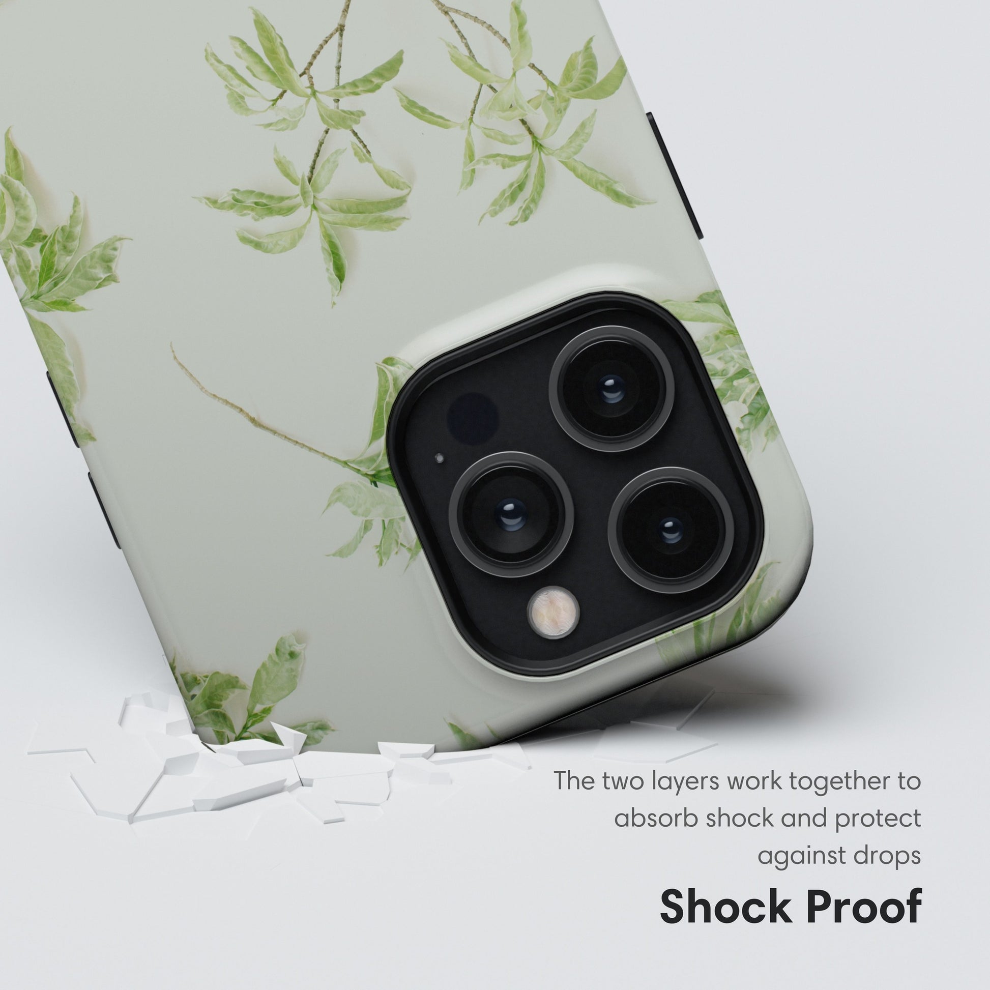 Little Leaves White Tough Case shockproof