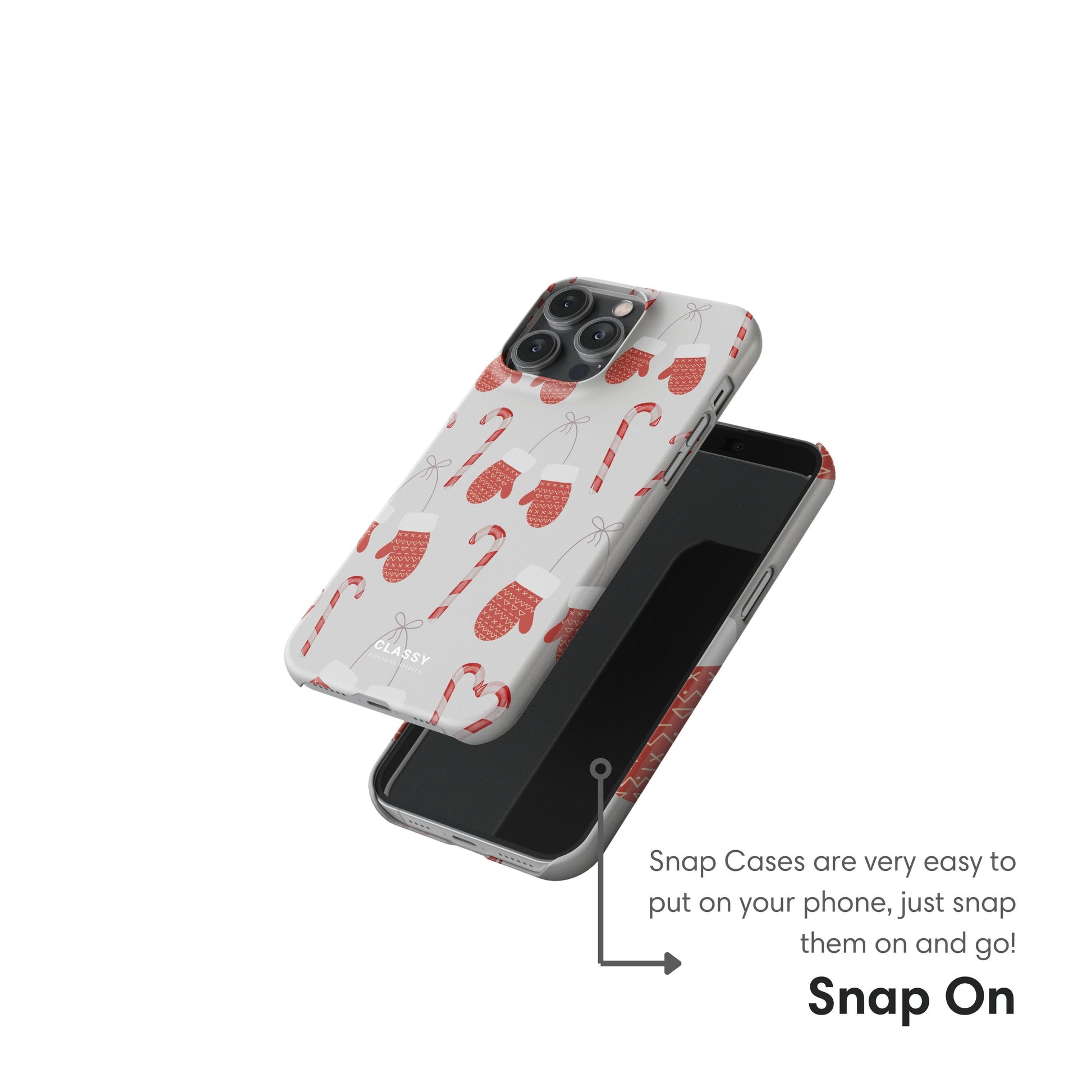 Red Gloves Christmas Snap Case snap on