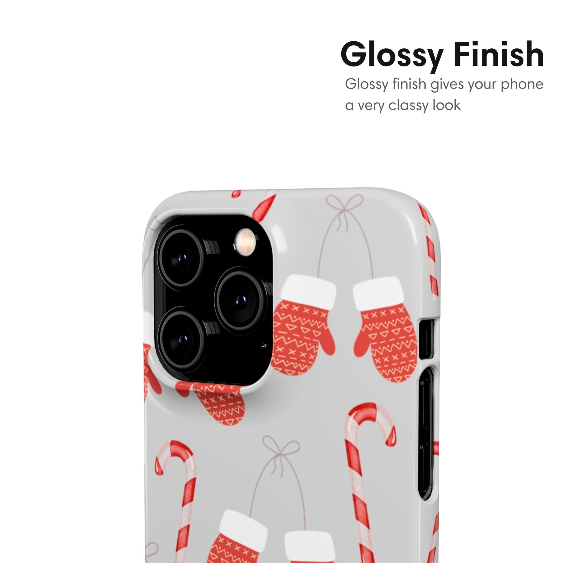 Red Gloves Christmas Snap Case glossy