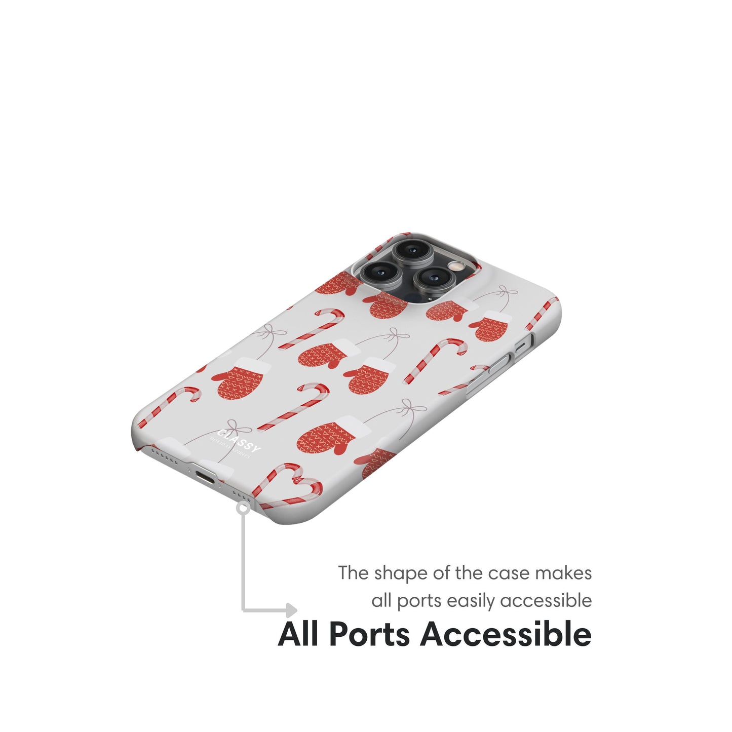 Red Gloves Christmas Snap Case ports