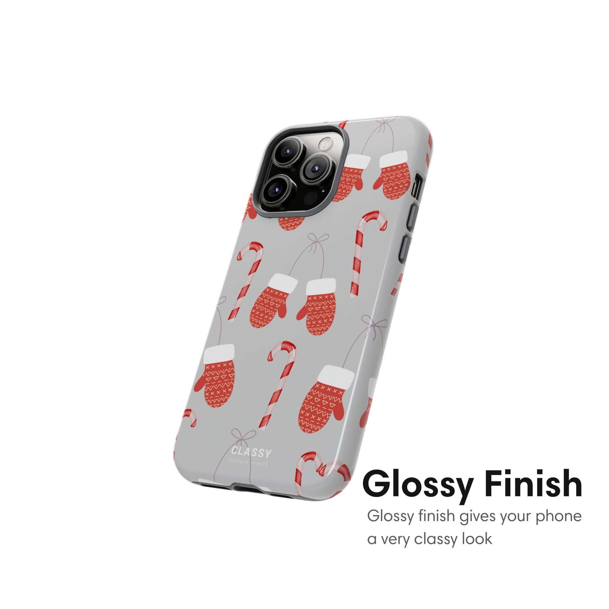 Little Red Gloves Christmas Tough Case glossy