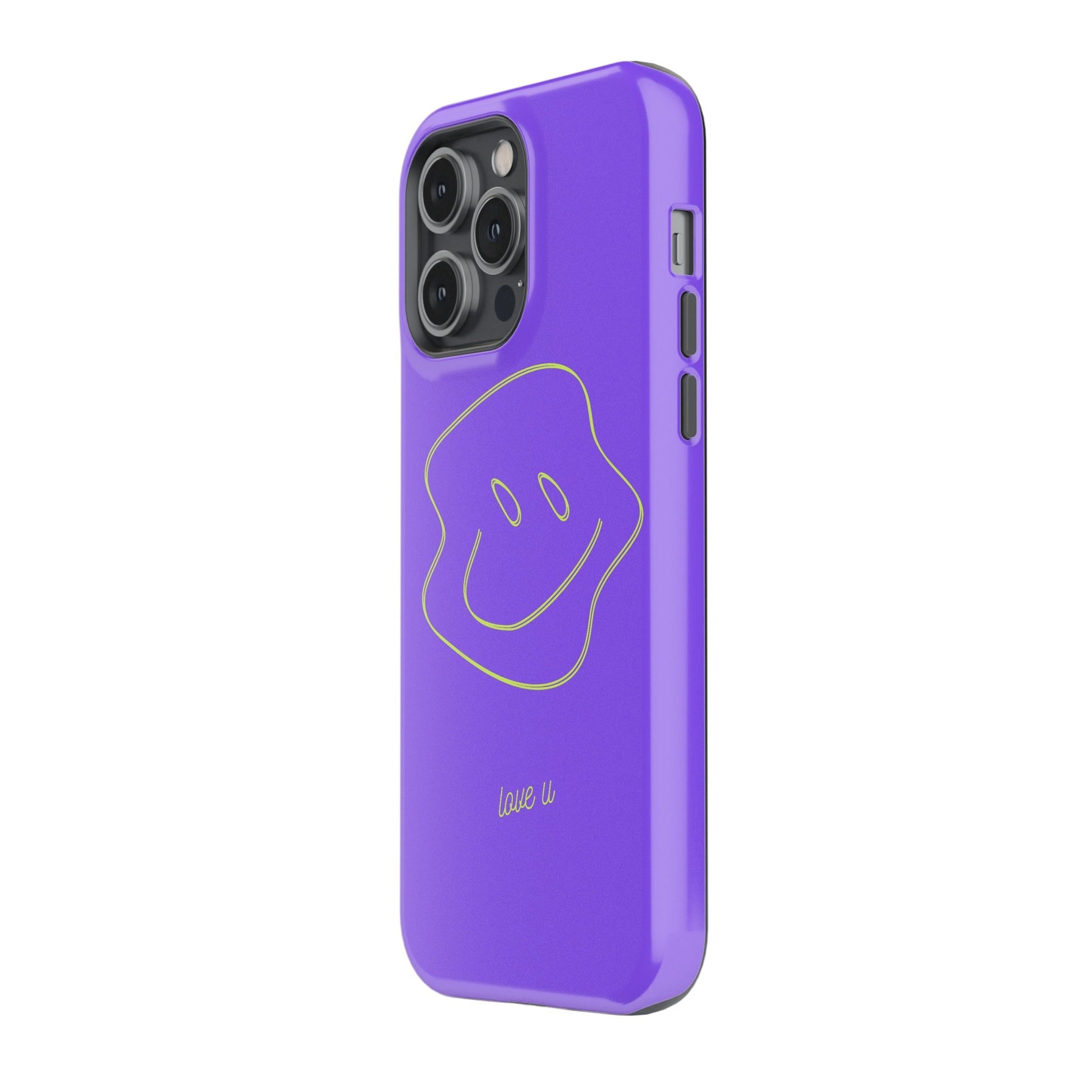 love u Purple Tough Case side