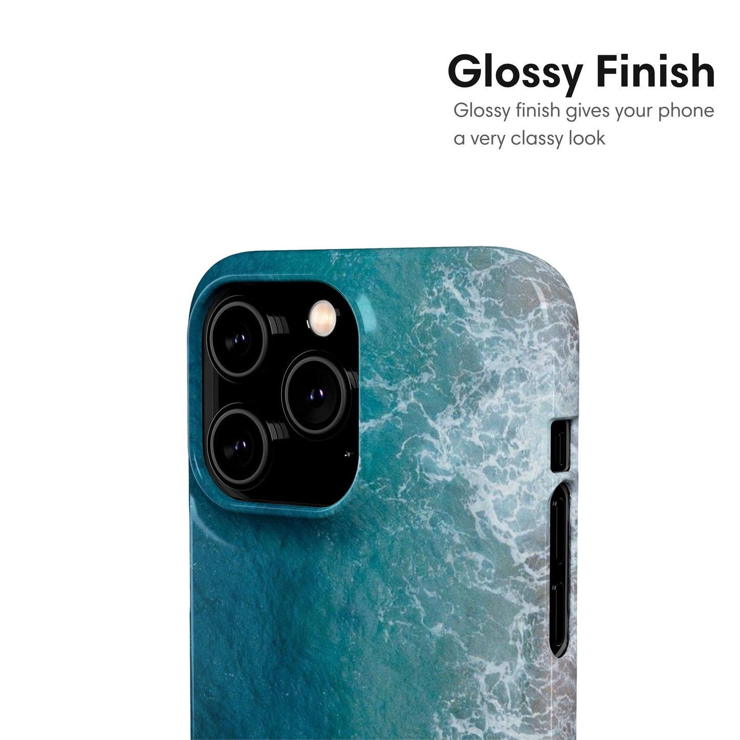 Ombre Ocean Waves Snap Case - Classy Cases - Phone Case - iPhone 17 - Glossy -