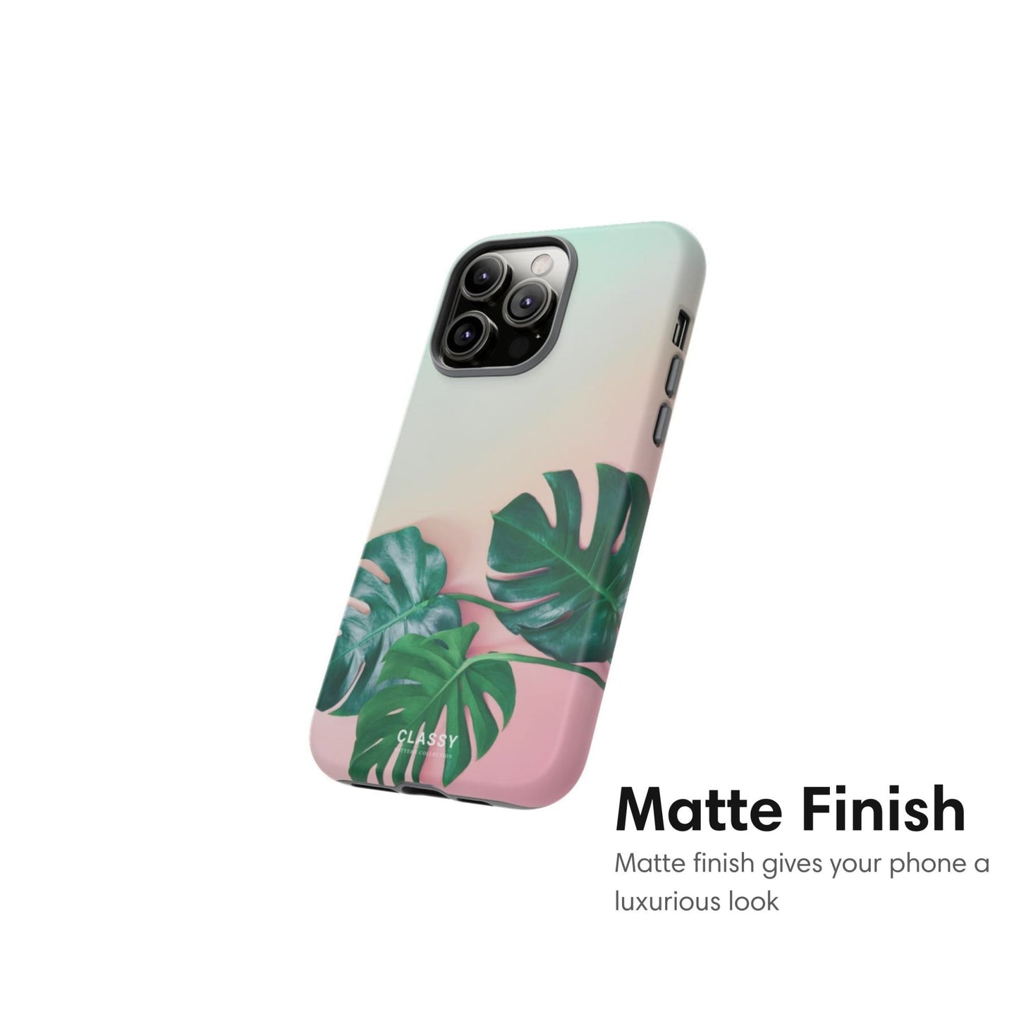 Ombre Palm Leaves Tough Case - Classy Cases - Phone Case - iPhone 17 - Glossy -