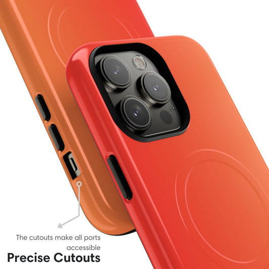 Orange Ombre MagSafe Tough Case - Classy Cases - Phone Case - iPhone 17 - Glossy -