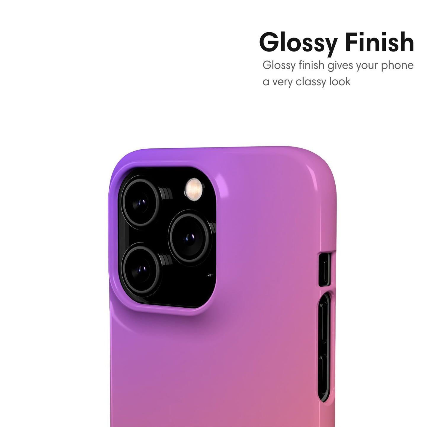 Purple and Orange Ombre Snap Case glossy