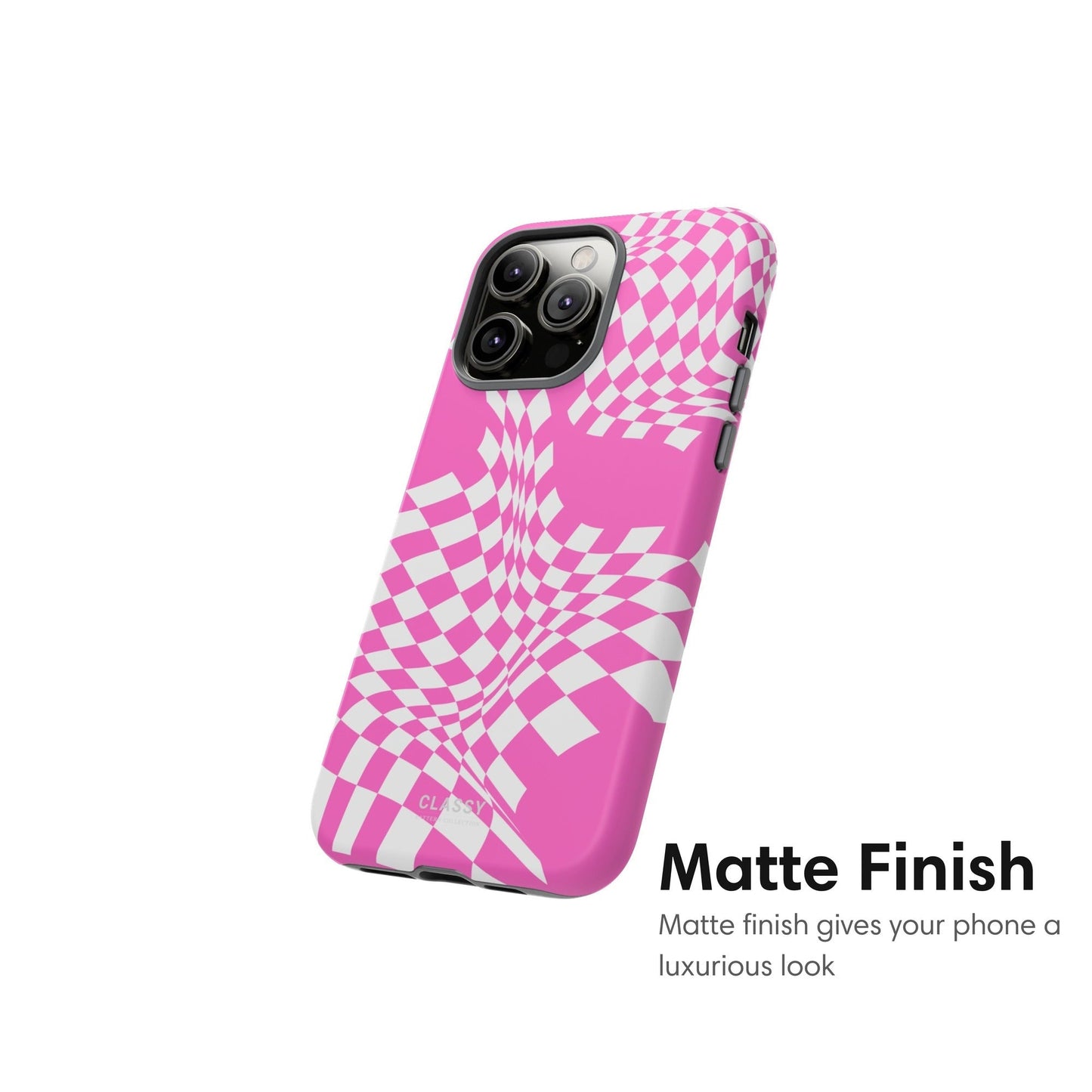 Pink and White Tough Case - Classy Cases - Phone Case - iPhone 17 - Glossy -