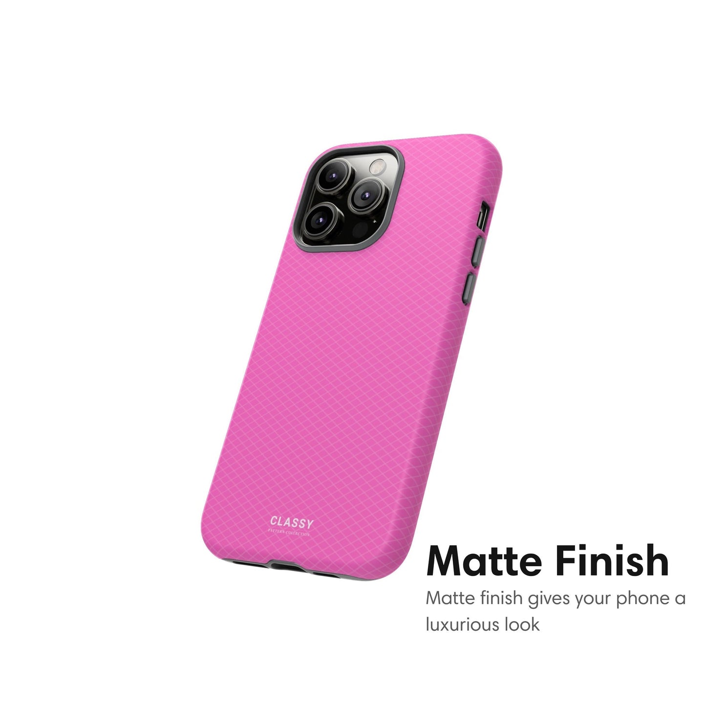 Pink Pattern Tough Case - Classy Cases - Phone Case - iPhone 17 - Glossy -