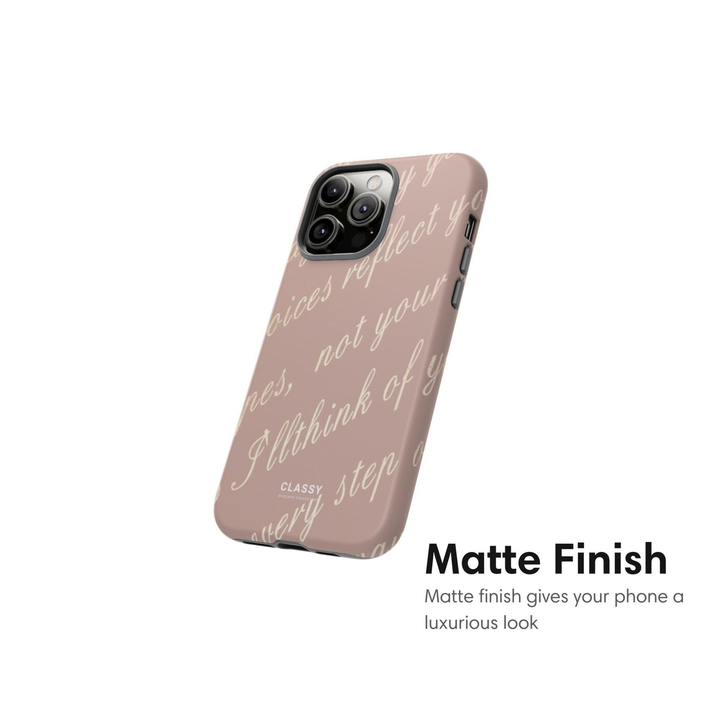 Positive Text Elegant Tough Case - Classy Cases - Phone Case - iPhone 17 - Glossy -