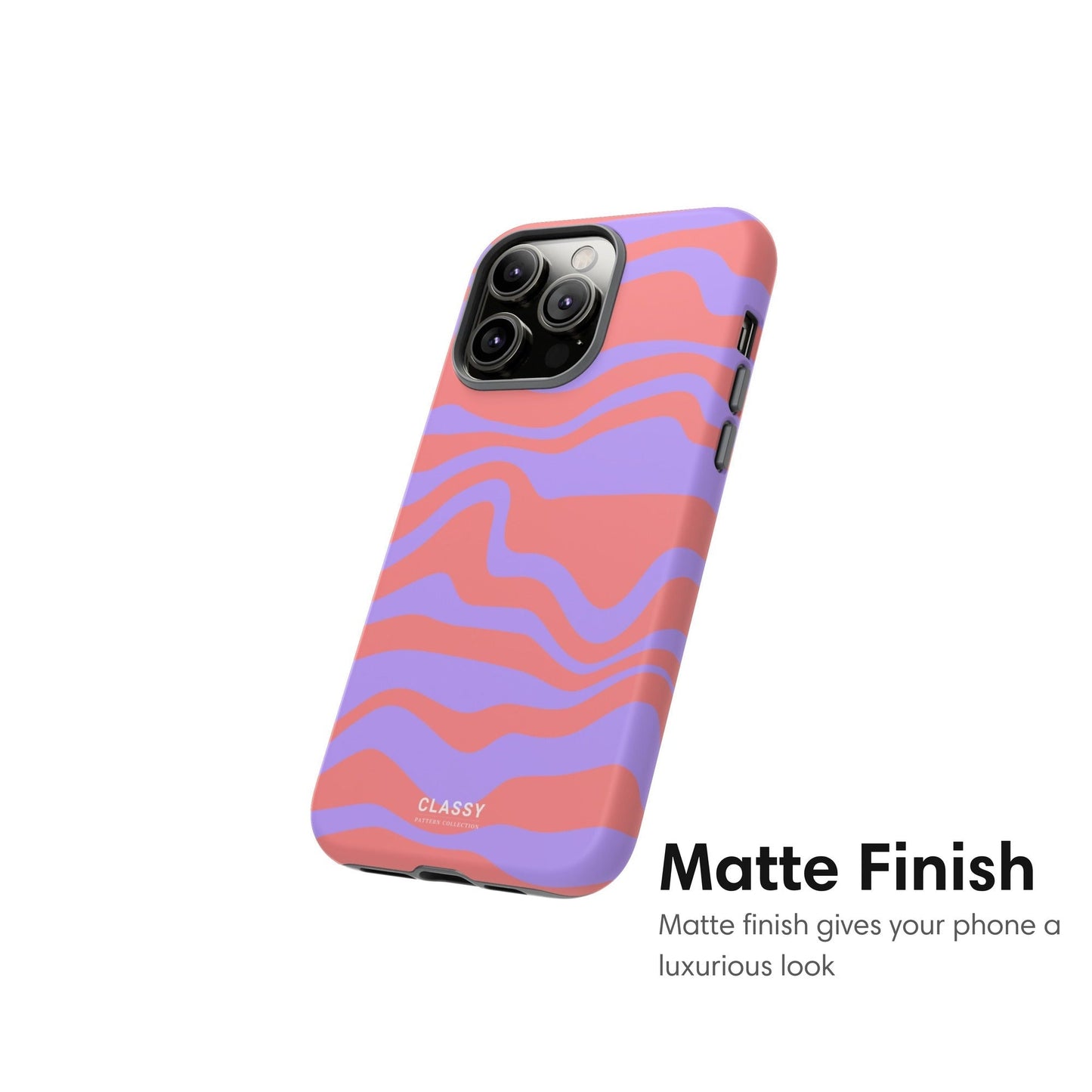 Purple and Red Swirl Tough Case - Classy Cases - Phone Case - iPhone 17 - Glossy -