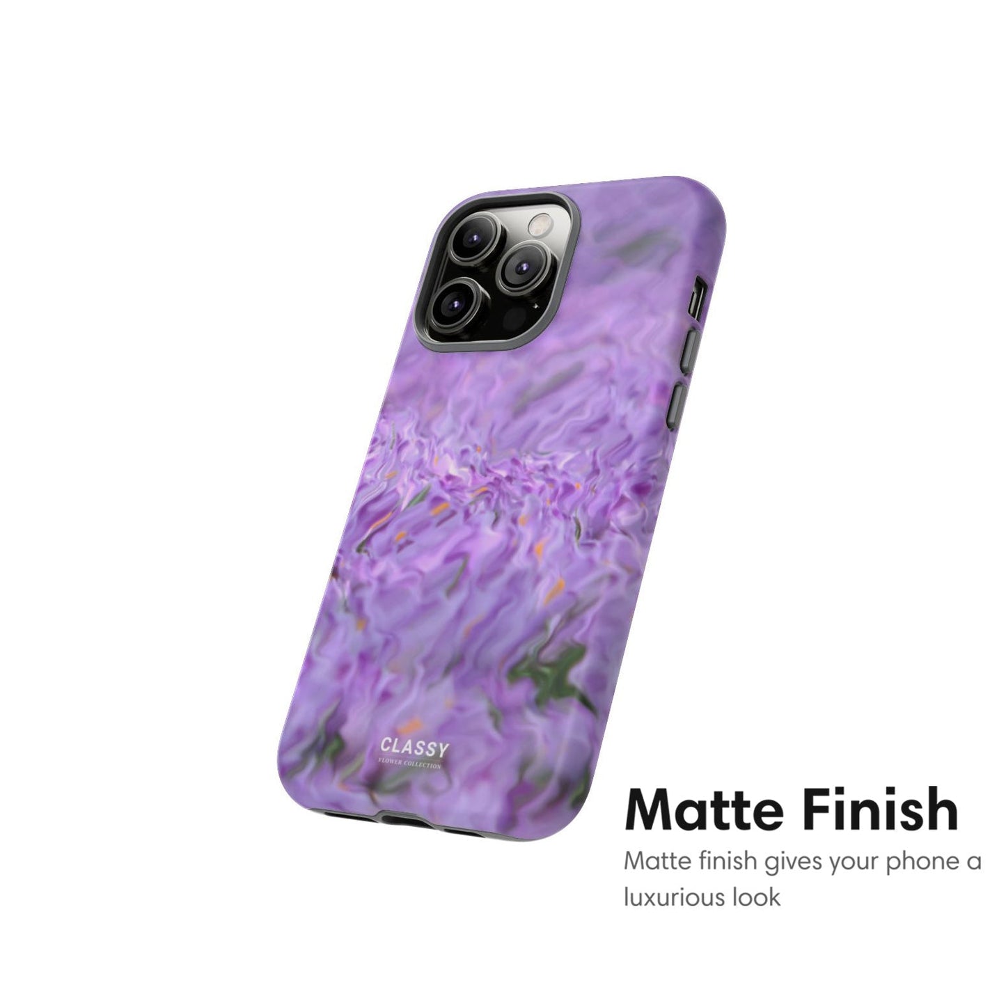 Purple Art Flower Tough Case - Classy Cases - Phone Case - iPhone 17 - Glossy -