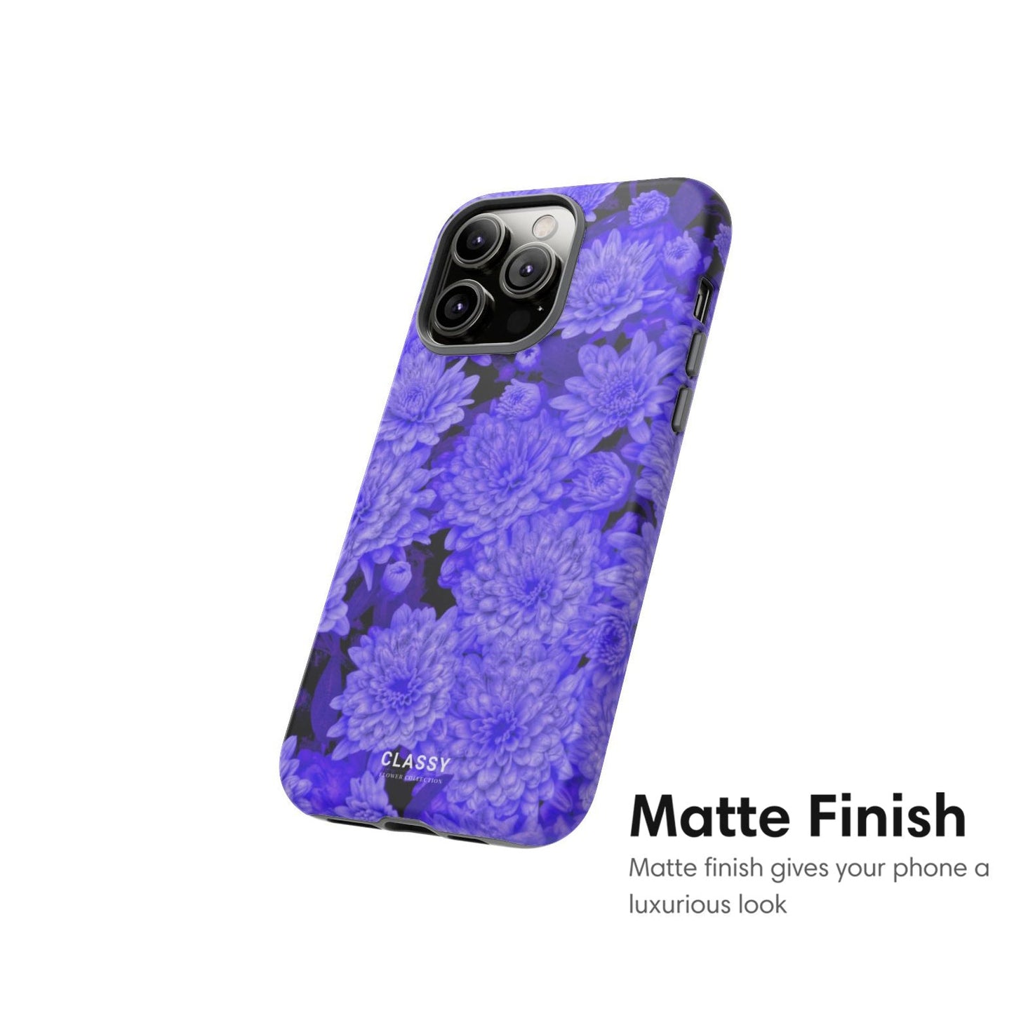 Purple Flowers Tough Case - Classy Cases - Phone Case - iPhone 17 - Glossy -