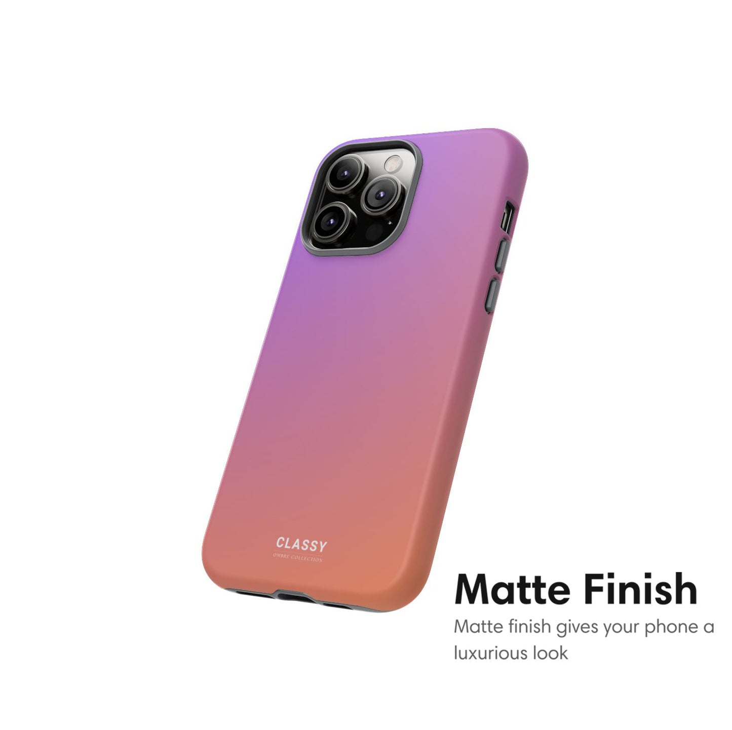 Purple and Orange Ombre Tough Case matte