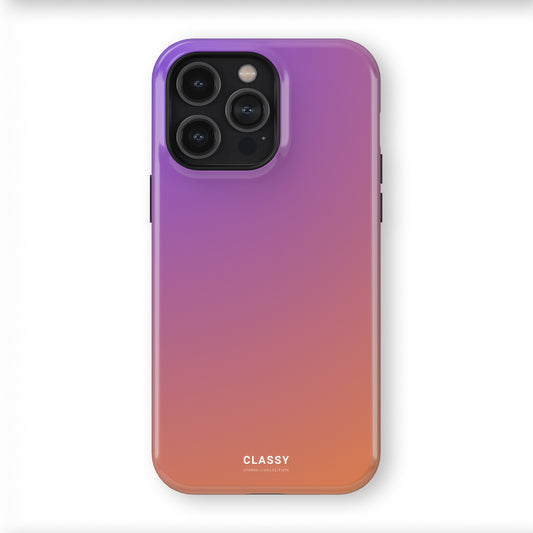 Purple and Orange Ombre Tough Case front