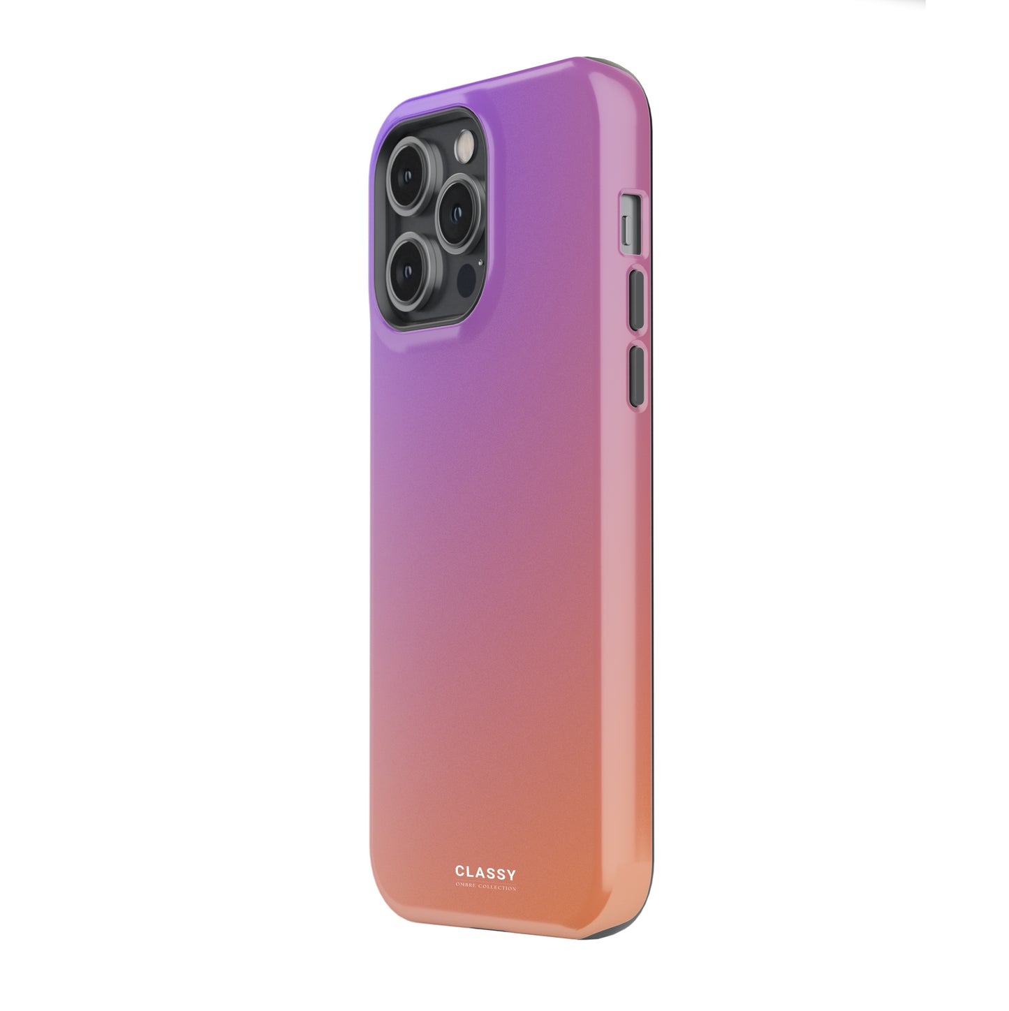 Purple and Orange Ombre Tough Case side