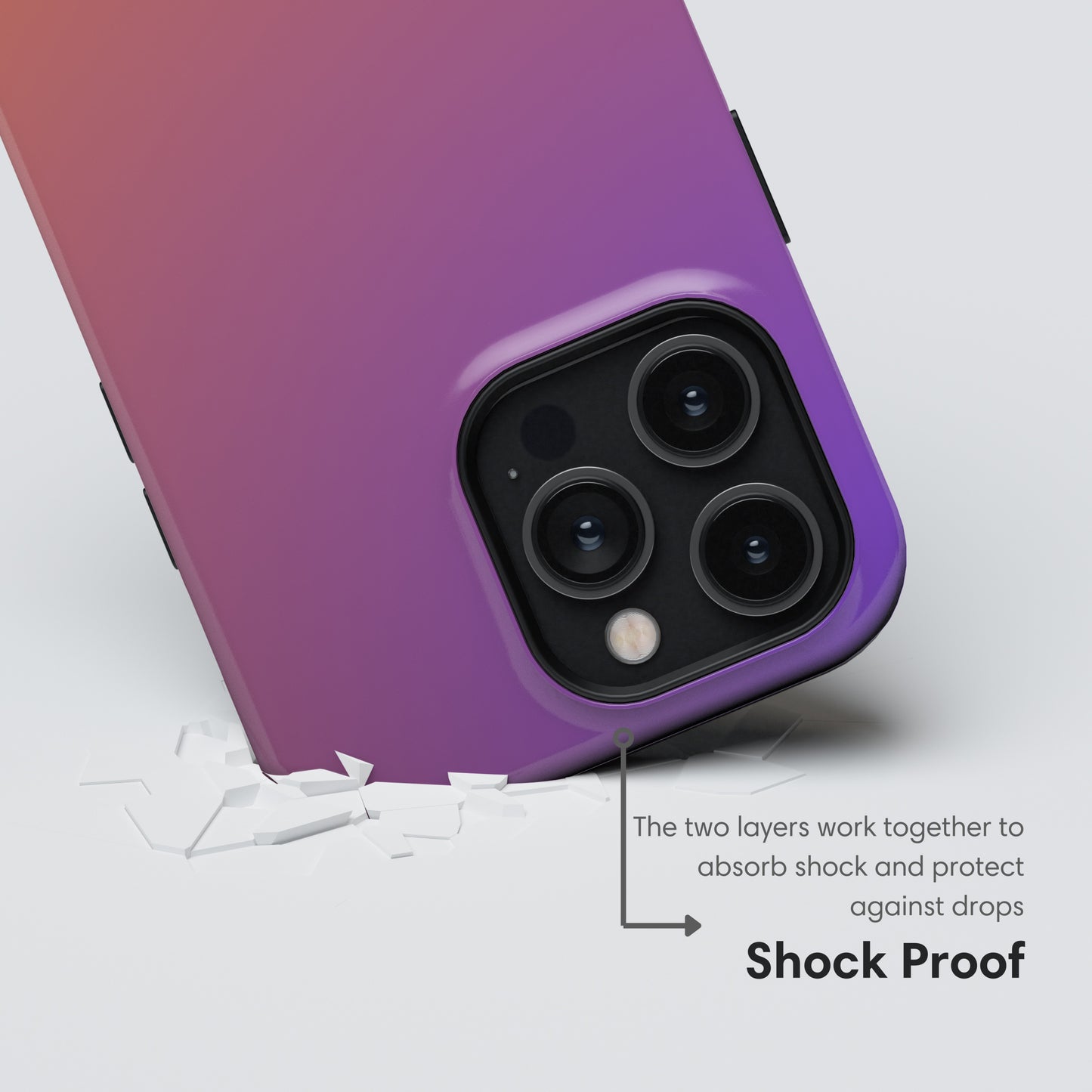 Purple and Orange Ombre Tough Case shockproof
